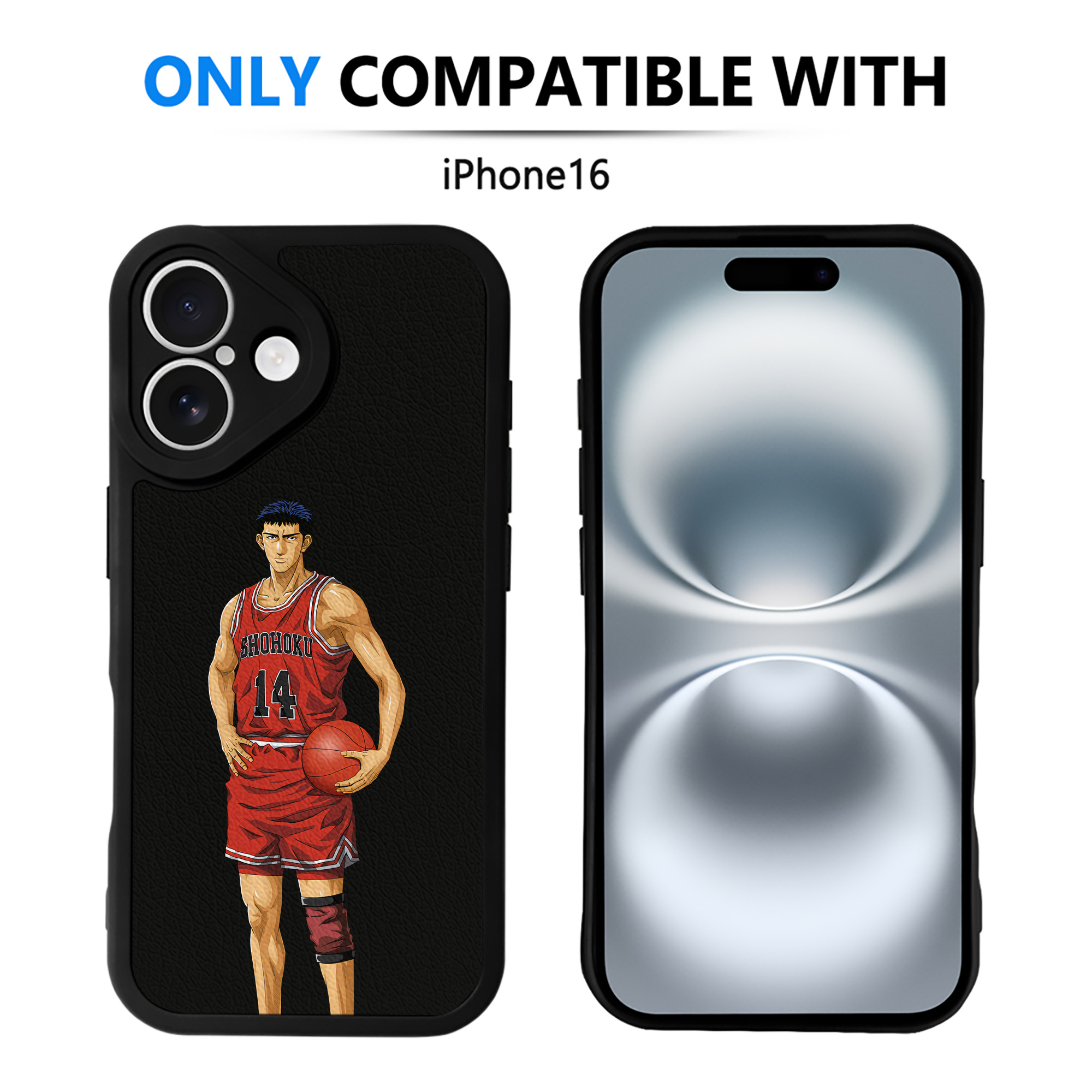 （画像用） SLAM DUNK／スラムダンク 【iPhone 16シリーズ対応】シリコンスマホケース（レザー調） 材質：シリコン